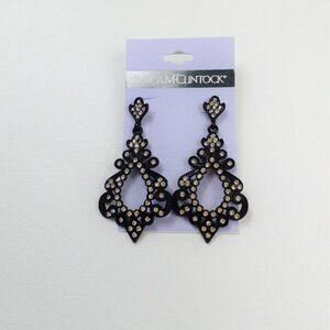 Jessica McClintock Black Drop Earrings
